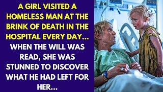 A GIRL VISITED A HOMELESS MAN AT THE BRINK OF DEATH IN THE HOSPITAL EVERY DAY... WHEN THE WILL...