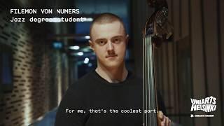 Jazz degree student Filemon talks about his experiences at Uniarts Helsinki's Sibelius Academy.