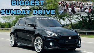 DELHI'S BIGGEST SUNDAY DRIVE!!!50+ MODIFIED CARS!!!MUST WATCH VLOG