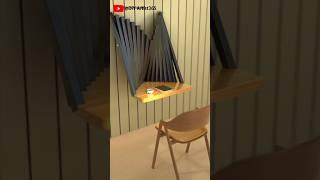 Wall mounted hidden desk design #creativestyle#furniture