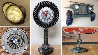 50+ Car Parts as Home Décor ideas | car furniture | old car parts as home décor