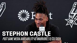 Stephon Castle's Postgame vs Golden State Warriors | 11.23.2024