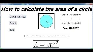 How to Calculate the Area of a Circle in Java NetBeans