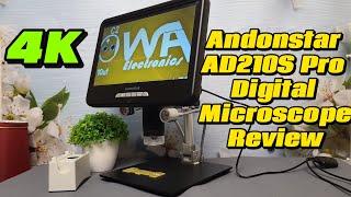 Andonstar AD210S Pro Digital Microscope 4K HDMI Support 10.1 inch 64MP 2000X Unboxing and Review