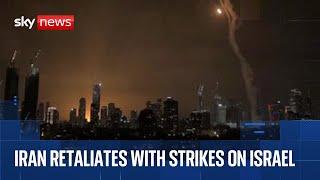 Iran launches retaliatory strikes against Israel | Sky News coverage