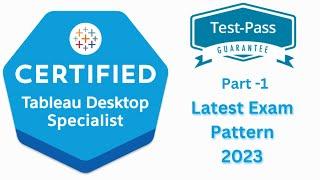 Tableau Desktop Specialist Exam Practice Questions - Part 1 | Become a Certified Tableau Developer