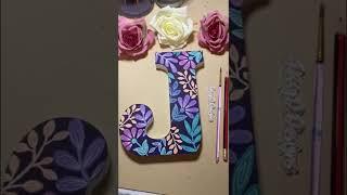 Letter ART | Letter J art process video | JessyD Designs