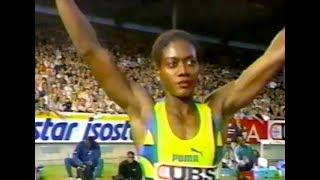 Merlene Ottey vs. Gwen Torrence & Gail Devers - Women's 100m - 1996 Zurich Grand Prix