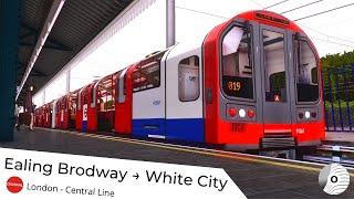 OpenBVE - EALING BRODWAY to WHITE CITY (London Underground Central Line)