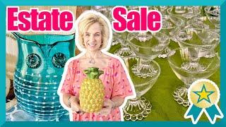 Liquidating and everything must go! Estate Sale preview with vintage glass, Christmas + collectibles