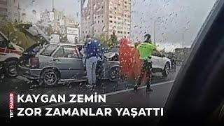 İstanbul'da yağış kazaları beraberinde getirdi