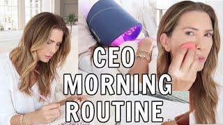 Beauty CEO Morning Routine with Makeup Look + Manifesting Tips (Morning pages, Celluma Red Light)