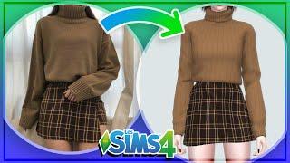 Speed Up CC Creating Process // Miyeon Turtleneck Sweater with Skirt (for TS4!)