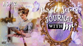 ASMR Aesthetic Journaling Purple Series Collage 5 Scrapbooking | Journal With Me Relaxing Calming 