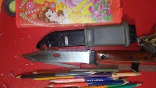 HOW to sharpen pencils Bayonet Kalashnikov Knife.  Survival Knife Tactical.Штык Нож Калашникова.