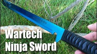 Wartech  27" 18" 440 Stainless Steel Full Tang Blue Ninja Hunting Machete Knife Sword Set