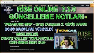 RİSE ONLİNE 1 ARALIK GÜNCELLEME - GRUP ZİNDAN 2. GİRİŞ HAKKI ŞANSI - MESLEKLER - DV TOPLAYICILIK SB