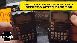 Yaesu VX-6R Power Output Before & After Mars MOD