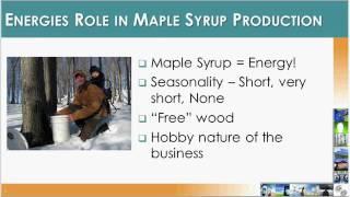 Niche Agriculture Maple Syrup - GDS Associates