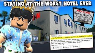 STAYING AT THE WORST ROBLOX HOTEL EVER...