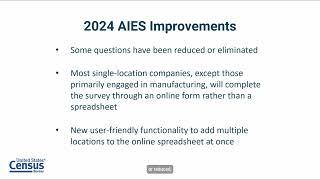 Improvements to the 2024 AIES