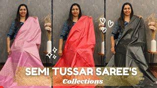 Saree Shopping Made Easy: Stunning Semi Tussar Sarees at Great Prices! ️