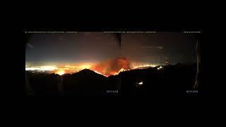 20250107 Eaton Fire 180+ degree view from the Mount Wilson Observatory