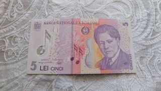 Romanian 5 Leu Polymer Banknote!