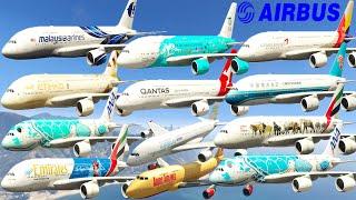GTA V: Airbus A380-800 NEW Airplanes Best Extreme Longer Crash and Fail Compilation (60FPS)