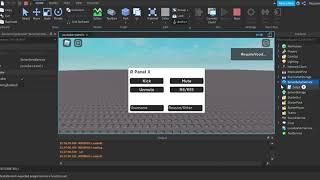 Admin panel showcase Roblox Studio