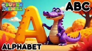 Baby Learn ABC Alphabet  | Educational Toddler Learning Video with Super Renell-Kids Songs