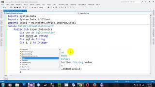 How to export from database to excel using VB NET 2012