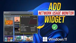 How to Add Network Usage Monitor Widget on Windows 11 | How to Create Network Usage Monitor Widget