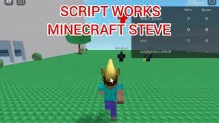 MINECRAFT STEVE SCRIPT played at Roblox FENCING game - see script link on comments