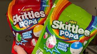 Skittles popd freeze dried candy review