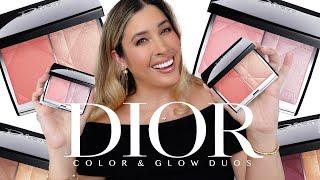 DIOR BLUSH & HIGHLIGHTER DUOS : NEW DIOR COLOR & GLOW Review & Swatches  Dioramour & Dioriviera