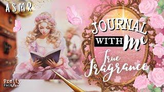 ASMR Aesthetic Journaling Flowers and Butterflies Collage Scrapbooking | Journal With Me Relaxing 