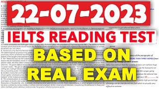 IELTS READING PRACTICE TEST 2023 WITH ANSWER | 22.07.2023