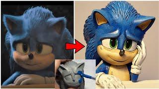 How to make Sonic(movie version) with Clay / 수퍼소닉 소닉 만들기