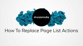 How To Replace Page List Actions