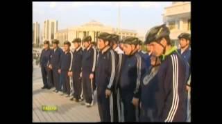 Gurbanguly Berdymukhamedov riding bike