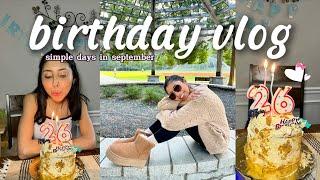 a simple birthday vlog  virgo season, fall days in my life, birthday haul  & reading update 