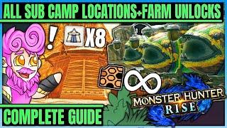 Every Sub Camp Location + How to Unlock 3 Farm Subs ASAP - Complete Guide - Monster Hunter Rise!