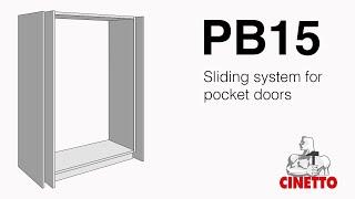 CINETTO - PB15 - Sliding system for pocket doors