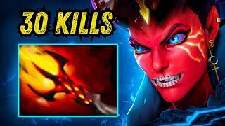 Broken Mid Queen of Pain 960GPM Dagon + Octarine Core Builds 30Kills One Shot Magical Dota 2