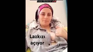 Türbanlı Laz Kızı Göğüslerini açtı yayında