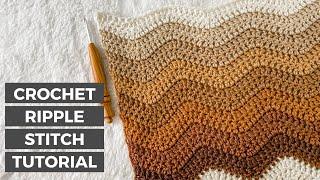 How to Crochet the Ripple Stitch + FREE Crochet Blanket Pattern [MOCHA RIPPLE AFGHAN]