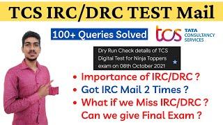 TCS Ninja Topper Test DRC Check | TCS Digital DRC LIVE DEMO |TCS Ninja 2022 | TCS NQT IRC Test