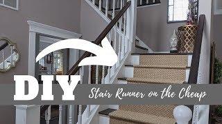 EASY DIY Stair Runners on the CHEAP!  Home Project How-to