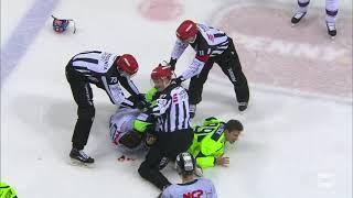 Chris Brown (Nuremberg Ice Tigers) vs Hans Detsch (ERC Ingolstast) | Deutsche Eishockey Liga (DEL)